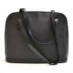 Vintage Louis Vuitton Lussac Black Epi Leather Large Shoulder Bag