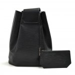 Vintage Louis Vuitton Sac A Dos Black Epi Leather Drawstring Shoulder Bag