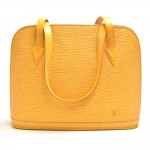 Vintage Louis Vuitton Lussac Yellow Epi Leather Large Shoulder Bag