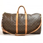 Vintage Louis Vuitton Keepall 55 Bandouliere Monogram Canvas Duffel Travel Bag + Strap