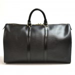 Louis Vuitton Keepall 45 Black Epi Leather Duffle Travel Bag