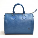 Vintage Louis Vuitton Speedy 25 Blue Epi Leather City Handbag