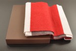 Louis Vuitton Paris white x grey x red Scarf muffler in cashmere + box L27