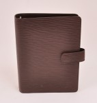 Louis Vuitton Moka Brown EPI Leather Agenda Cover MM Medium  E928