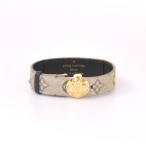 Louis Vuitton Gray Leather Monogram Mini Bracelet Voeux