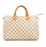 Louis Vuitton White Damier Azur Canvas Speedy 30 Hand bag
