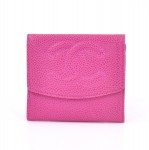 Chanel Pink Caviar Leather Coin Case CC