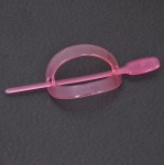 Chanel Pink Plastic Hair Clip Accessorie CC