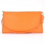 Louis Vuitton Orange Epi  Leather Pochette Accessories Bag GHW