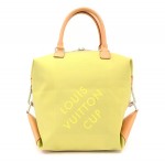 Louis Vuitton Yellow Canvas x Leather LV Cup Limited Tote Bag + Kiwi Padlock