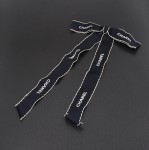 Chanel Navy Fabric Ribbon Brooch CC