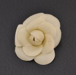 Vintage Chanel Ivoly Camellia Flower Brooch Pin