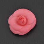 Vintage Chanel Pink Camellia Flower Brooch Pin