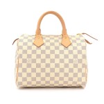 Louis Vuitton White Damier Canvas Azur Speedy 25 Handbag
