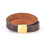 Louis Vuitton Brown Monogram Leather Ceinture Carree Belt