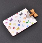 Louis Vuitton White Multicolor Monogram Leather Compact Mirror