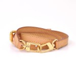 Louis Vuitton Brown Leather Short Shoulder Strap For Bag