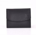 Louis Vuitton Black Epi Leather Porte Monnaie Simple Coin Case