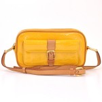 Louis Vuitton Yellow Vernis Leather Christie MM Shoulder Bag