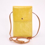 Louis Vuitton Yellow Vernis Leather Walker Pochette Purse