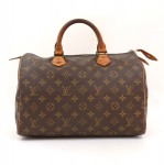 Vintage Louis Vuitton Brown Monogram Canvas Speedy 30 City Handbag