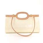 Louis Vuitton White Vernis Leather Roxbury Drive Hand Bag + Shoulder Strap