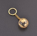 Vintage Chanel Gold Tone Key Ring CC Logo