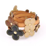 Louis Vuitton Flower Motif Belt In Multicolor Vernis Leather x Cowhide Leather