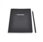 Chanel Black Note Book x Pencil Set