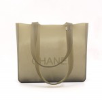 Chanel Gray Rubber Hand Bag
