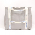 Chanel Gray Nylon Tote Shoulder Bag