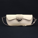 Louis Vuitton Pochette Montaigne White Epi Leather Hand Bag