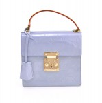 Louis Vuitton Spring Street Blue Vernis Leather Handbag