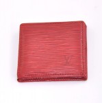 Louis Vuitton Porte Monnaie Boite Red Epi Leather Coin Case