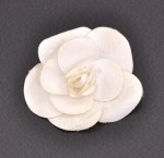 Vintage Chanel White Camellia Flower Brooch Pin