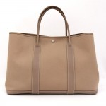 Hermes Garden Party MM Beige Canvas Hand Bag