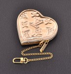 Louis Vuitton Porte Monnaies Cruer Gold Monogram Miroir Heart Shaped Coin Case