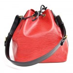 Louis Vuitton Petit Noe Vio Red x Black Epi Leather Shoulder Bag