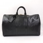 Vintage Louis Vuitton Keepall 45 In Black Epi Leather Travel Bag