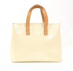 Louis Vuitton Reade PM White Vernis Leather  Hand Bag