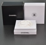 Chanel White Flower Shaped Paper Weight + Box X867