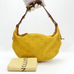 LOUIS VUITTON Onatah PM Yellow Suede Leather Shoulder Bag Limited V502