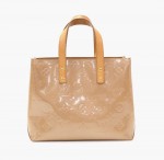 Louis Vuitton Reade PM Beige Vernis Leather Hand Bag
