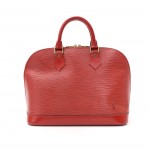 Louis Vuitton Alma Red Epi Leather Handbag