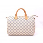 Louis Vuitton White Damier Azur Canvas Speedy 30 Hand bag