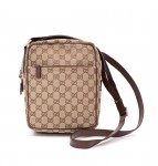 Gucci Brown Monogram Canvas Shoulder Bag