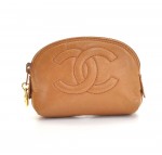 Chanel Brown Leather Mini Pouch