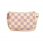 Louis Vuitton White Damier Azur Canvas Mini Pochette Accessoires Bag