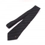 Louis Vuitton Black x Gray LV Logo Tie