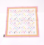 Louis Vuitton White Multicolor Silk Scarf